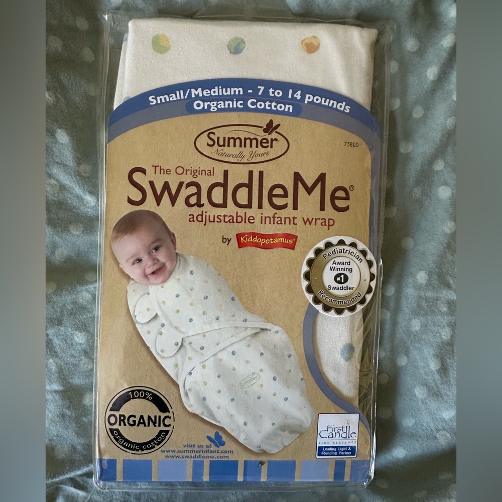 NWT Organic Swaddle Me Small/Medium